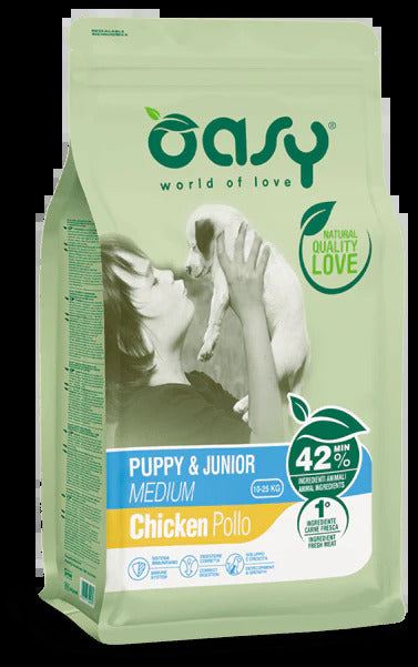 Oasy Puppy & Junior Medium – Pollo