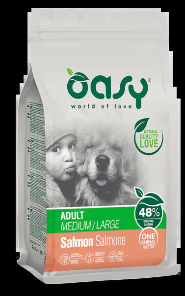 Oasy One Animal Protein – Adult Medium/Large al Salmone