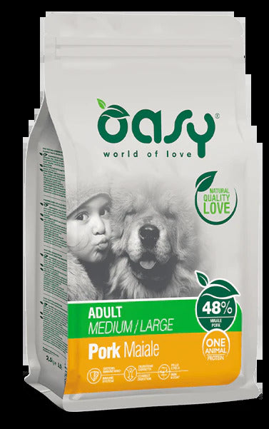 Oasy One Animal Protein – Adult Medium/Large al Maiale
