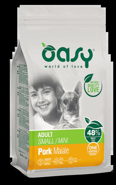 Oasy One Animal Protein – Adult Small/Mini al Maiale