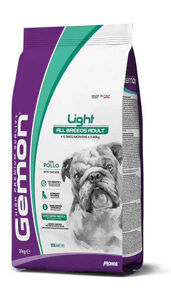 Cibo per cani adulti di taglia piccola Gemon Light con Pollo 3 kg sacco