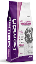 Cibo per cani adulti di taglia piccola Gemon con maiale e riso, sacchetto da 15kg.