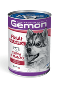 Cibo per cani adulti di taglia piccola – Gemon Paté con Trippa di Manzo 400 g, confezione in latta.