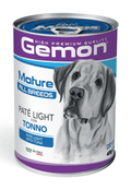 Cibo per cani adulti di taglia piccola Gemon Paté Light con Tonno in scatola da 400 g.
