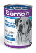 Confezione Gemon All Breeds Mature paté light tonno cibo per cani adulti di taglia piccola 400g