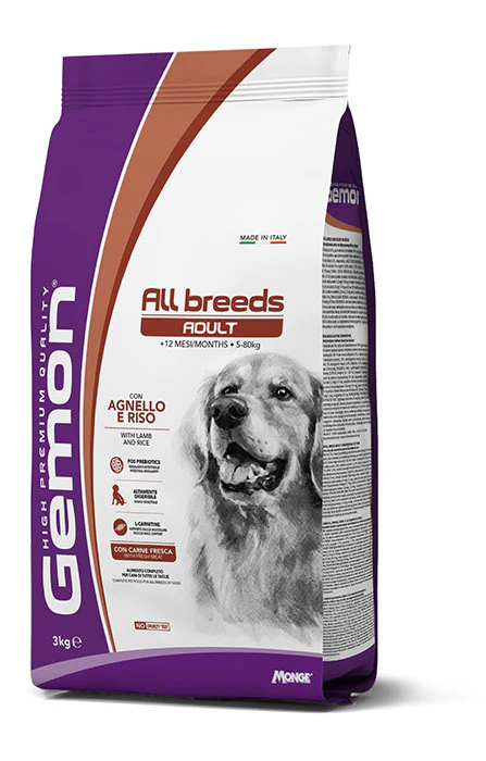 Cibo per cani adulti di taglia piccola Gemon agnello e riso ricco di proteine e ingredienti digeribili