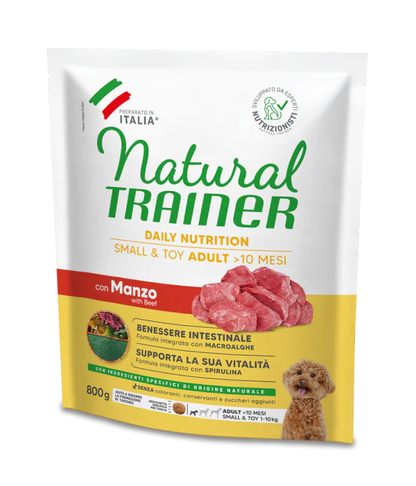 Natural Trainer Daily Nutrition Small & Toy Adult Manzo 800g