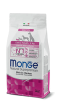 Monge Natural Superpremium Extra Small Puppy & Junior dog food with fresh chicken for healthy growth