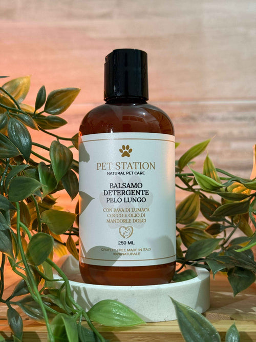 Balsamo idratante per pelo lungo con bava di lumaca, cocco e olio di mandorle dolci, naturale per cani e gatti