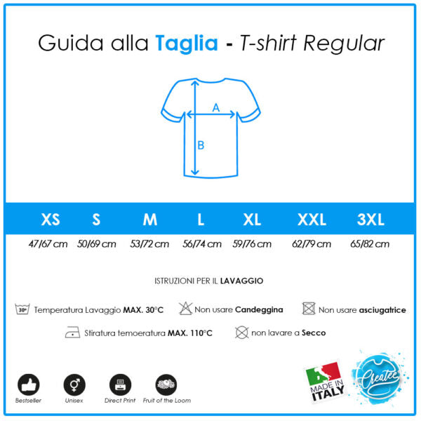 T-Shirt Con Stampa Vasco Rossi E Le Sue Frasi Più Famose - unisex bianca