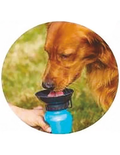 Borraccia 500 ml portatile River blu con ciotola integrata per animali, design anti-perdita e facile trasporto