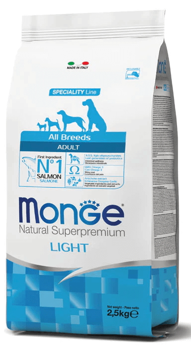 Monge Natural Superpremium dog food Salmon and Rice 2.5-12kg for adult all breeds weight control